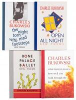 Four posthumous poetry collections by Charles Bukowski, with original serigraph prints