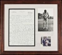 Two photographs of Horton Smith framed with an autograph letter signed from Smith to Warren Orlick