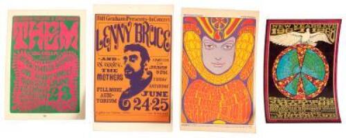 Ten postcards for events presented by Bill Graham