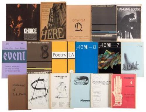 Seventeen periodicals featuring the work of Charles Bukowski