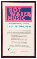 Hot Water Music: A New Book of Short Stories by Charles Bukowski.