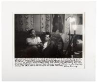 Photograph by Allen Ginsberg of Jack Kerouac and William Burroughs - captioned and signed by Ginsberg