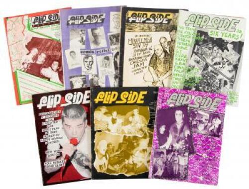 Seven issues of Flipside fanzine from the early to mid 1980's