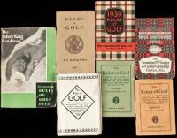 Rules of the Game of Golf As Approved by the Royal and Ancient Golf Club of St. Andrews - seven rule books from the 1930s