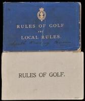 Rules of the Game of Golf, As approved by the Royal and Ancient Golf Club of St. Andrews, September 1902 - two editions