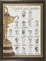 The Ryder Cup Captains - poster autographed by fifteen American captains