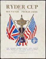 Ryder Cup Official Souvenir Programme. The Fourth International Golf Match, Great Britain versus The United States of America...