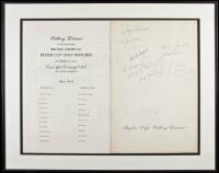 Victory Dinner, the fifteenth biennial British-American Ryder Cup Matches, October 8-13, 1963. East Lake Country Club, Atlanta, Georgia