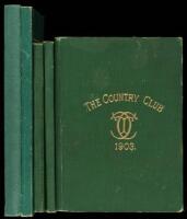 The Country Club, Brookline, Massachusetts - five volumes of Constitution & By-Laws from 1903-1971