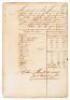 Manuscript description of a slave auction in Cuba, with names of the slaves