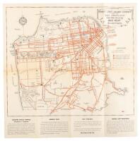 Market Street Railway Company Map of San Francisco: City-Wide Service by White Front Cars and Coaches