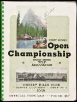 Forty Second [National] Open [Golf] Championship United States Golf Association [cover title]: Official Souvenir Book and Program...Held at Cherry Hills Club Denver, Colorado, June 9, 10, 11, 1938