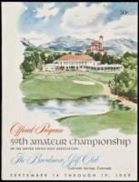 Official Program 59th Amateur Championship of the United States Golf Association. The Broadmoor Golf Club, Colorado Springs, Colorado, September 14 Through 19, 1959 [cover]