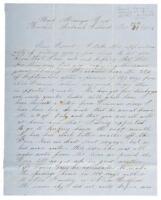 Letter written from Hawaii when in port and loading whale bone to transport back to the United States