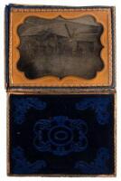 Letter in a Negbaur & Co. Miners Letter Book, with ambrotype of the cabin described in the letter