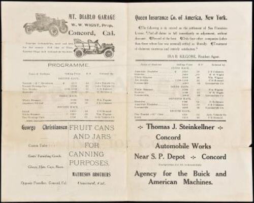 First Contra Costa County Automobile Tournament held at Concord Race Track, Sunday, August 11, 1907