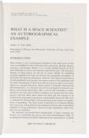“What is a Space Scientist? An Autobiographical Example” offprint from Annual Review of Earth and Planetary Science