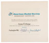 American Rocket Society Membership Certificate