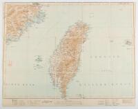 Color relief map of Taiwan, or Formosa