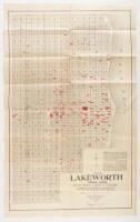 Plat of Lakeworth (formerly Lucerne) Palm Beach County, Florida. Located on Lake Worth, and the line of the Florida East Coast Railway by the Palm Beach Farms Co. Sold by Bryant and Greenwood, Republic Building Chicago. April 1912