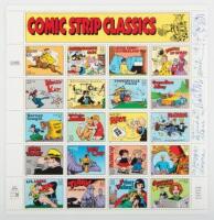 USPS Sheet of Commemorative Postage Stamps, Signed