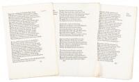 Two bifolia of pages from Keats and Shelley