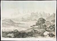 Mountain Meadows - Tinted Lithograph View