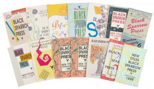 Large collection of Black Sparrow Press New Titles Booklets with some additional ephemera