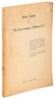 Rafael Cortina vs. "The Texas Company of Mexico S.A."