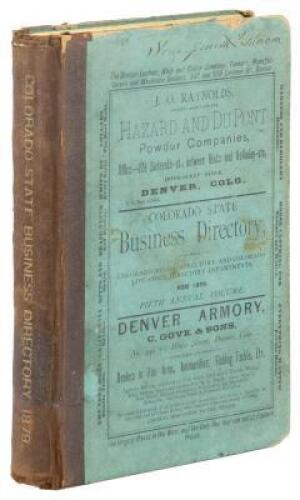 Colorado State Business Directory with Colorado Mining Directory and Colorado Livestock Directory Departments, 1879
