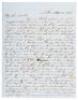 Letter from a St. Louis businessman to his partner F. W. Page in Sacramento, regarding a shortfall in a gold shipment