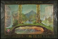 Yosemite Lager Beer tin advertising sign