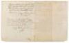 Document signed by William James as Governor of the State of Rhode Island, commission an ensign in the infantry - 5