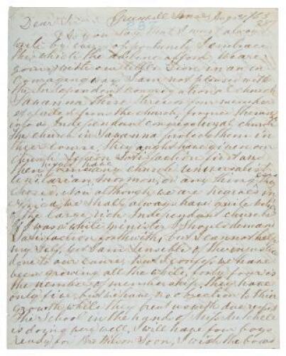 Autograph Letter Signed by emancipated slave as missionary in Liberia