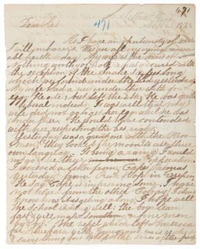 Autograph Letter Signed by emancipated slave missionary in Liberia