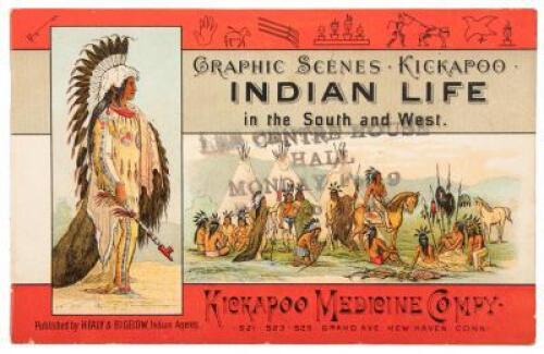Graphic Scenes - Kickapoo. Indian Life in the South and West. Kickapoo Medicine Compy.