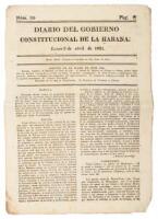 Diario del Gobierno Constitutional de La Habana