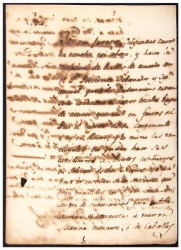 Manuscript document regarding shipment of African slaves to Cuba, and declaring their value upon arrival in Cuba