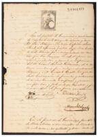 Document regarding the interrogation of a Chinese indentures servant or slave from Macao