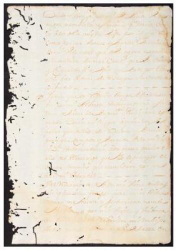 Manuscript manumission document granting freedom to a female slave
