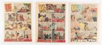 Long Sam. Lot of Nine Color Sunday Strips