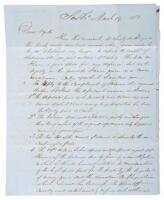 1852 letter to insurance company about San Francisco fire damage