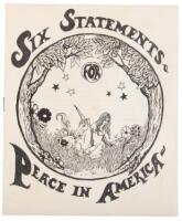 Six Statements for Peace in America (wrapper title)