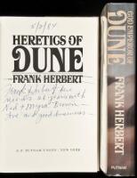 Two Dune series titles inscribed by Frank Herbert to his literary agent