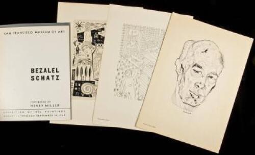 Two publications about Bezalel Schatz's artwork for Henry Miller's Half Past Midnight, etc.