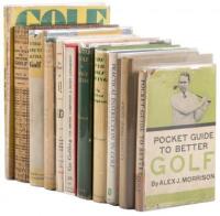 Shelf of instructional Golf books from the 1930s