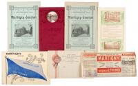 Small collection of ephemera from the lost Martigny Golf Club Société nouvelle des eaux minérales et établissements