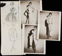 Original Givenchy sketches for clothing worn by Kay Kendall in the film Once More With Feeling