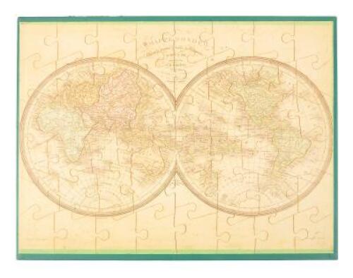 Atlas of eight jigsaw maps circa 1840 with box