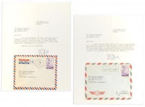 Two typed, signed letters by Paul Bowles